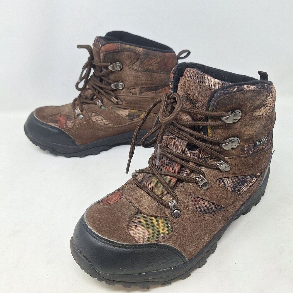 Northside Brown Suede Camo Tracker JR Hunting Boot Thinsulate Gorpcore Size 6